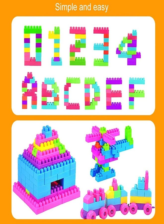 Quasar Plastic Puzzle Brick Building Block Toy for Kids | Creative Children's Decompression Colorful Puzzle for Kids | Brain Teaser Educational Cube Toy | 41+ Piece - Multicolor - Image 3